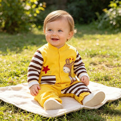Baby Giraffe Pocket Design Jumpsuit