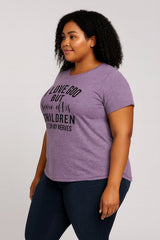 I Love God But Some Of His Children Get On My Nerves Letter Print Women Slogan Plus Size T-Shirt