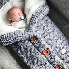 Saco de dormir de tricô para bebê inverno