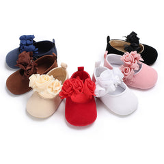Chaussures athlétiques pour bébé fille, couleur unie, fleur 3D, princesse