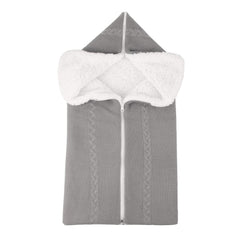 Couverture d'emmaillotage mignonne en tricot, sac de couchage pour bébé nouveau-né