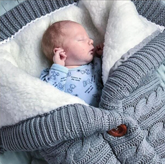 Saco de dormir de tricô para bebê inverno