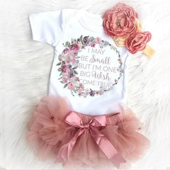 Haut à volants et jupe tutu à imprimé floral pour bébé