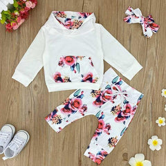Conjunto de moletom com estampa floral