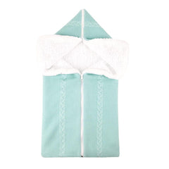 Couverture d'emmaillotage mignonne en tricot, sac de couchage pour bébé nouveau-né