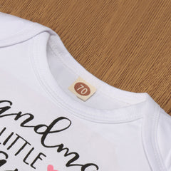 Barboteuse imprimée lettre "Grandma's Little peanut"