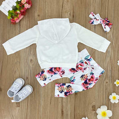 Conjunto de moletom com estampa floral