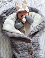 Saco de dormir de tricô para bebê inverno