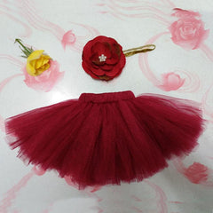 Photographie nouveau-né Princesse Tutu Jupe Bandeau-Bourgogne