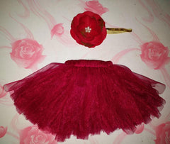 Photographie nouveau-né Princesse Tutu Jupe Bandeau-Bourgogne