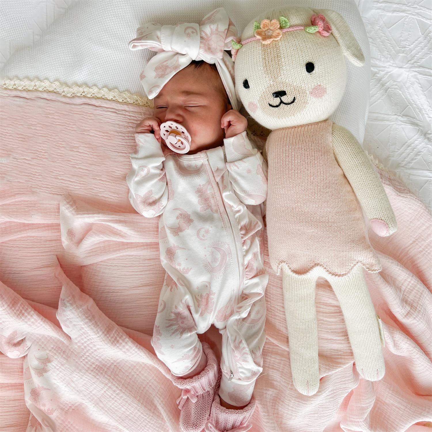 2PCS Pretty Moon Printed Long Sleeve Baby Jumpsuit Secondary image