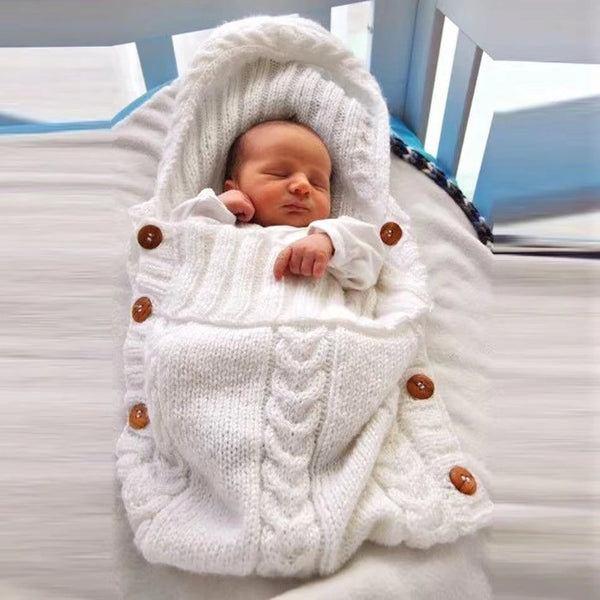 Newborn Baby Wrap Swaddle Blanket Knit Sleeping Bag