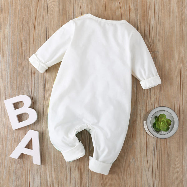 Lovely Colored Pencil Animals Printed Baby Jumpsuit