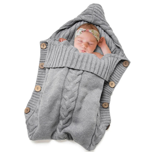 Newborn Baby Wrap Swaddle Blanket Knit Sleeping Bag