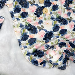2PCS Vintage Floral Printed Long Sleeve Baby Sleeping Bag