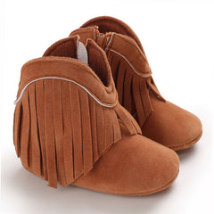 Baby Girl Tassel Soft Sole Prewalker Boots