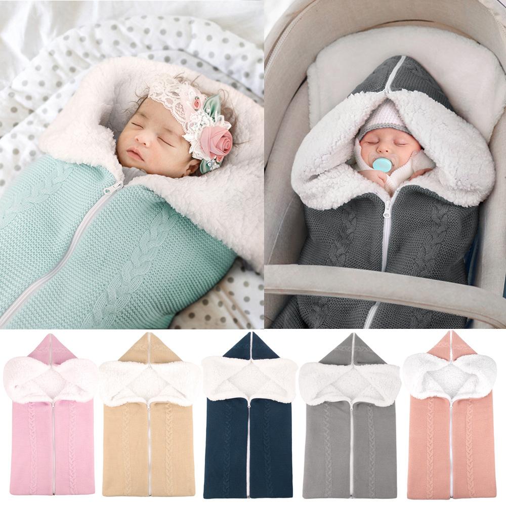Cute Wrap Swaddle Blanket Knit Newborn Baby Sleeping Bag Main image