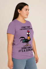 I Don't Fart I Just Whisper In My Pant Print Women Slogan Plus Size T-Shirt
