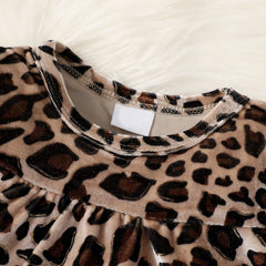 2PCS Cute Leopard Printed Baby Set