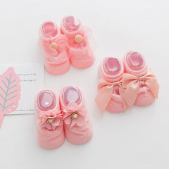 3-pack Pretty 3D Flower Bowknot Socks for Baby Girl