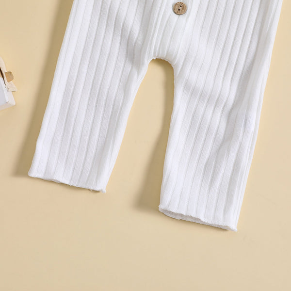 Classic Solid Color Baby Long Sleeve Jumpsuit