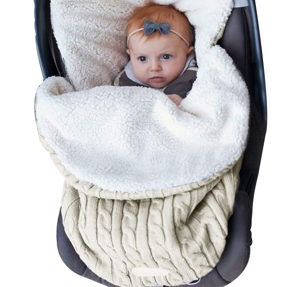 Baby Girls Boys Wrap Swaddle Blankets Knit Sleeping Bag Secondary image