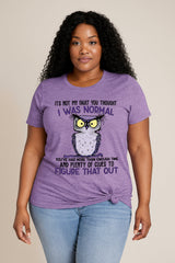 It's Not My Fault You Thought Print Women Slogan Plus Size T-shirt