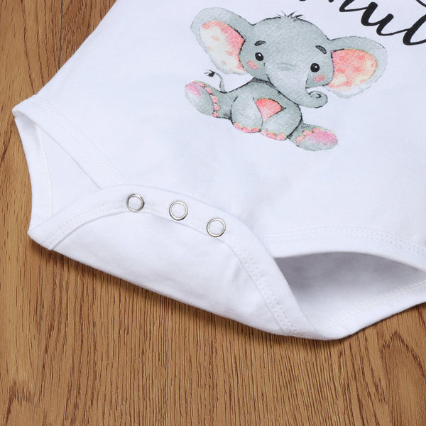 Grandma's Little Peanut Letter Printed Romper