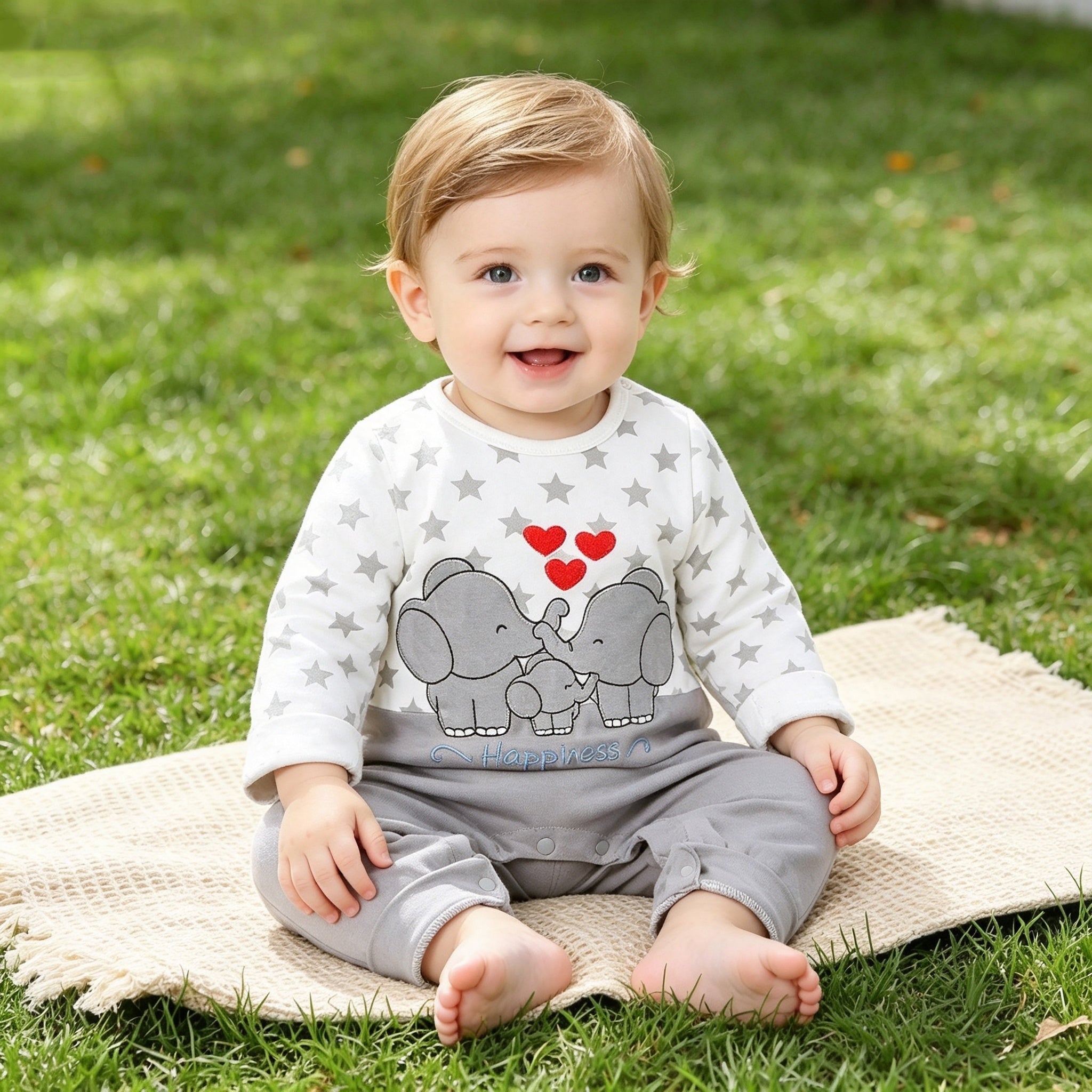 All Over Star with Elephant Printed Jumpsuit Image secondaire du produit