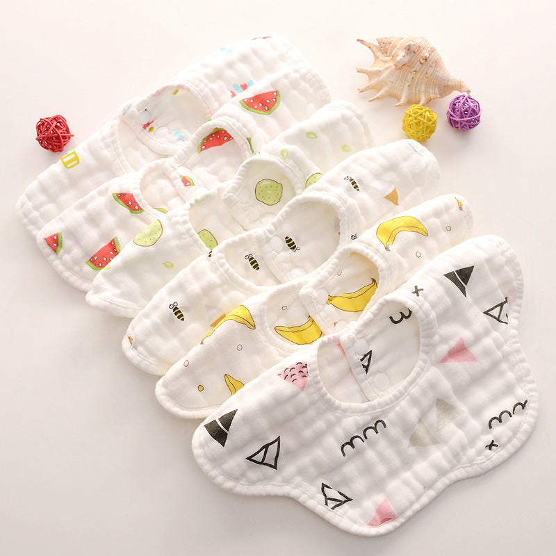 6-pack Adorable Cotton Baby Bibs Main image