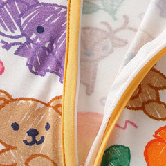Adorable Cartoon Animal Printed Long Sleeve Zipper Baby Jumpsuit