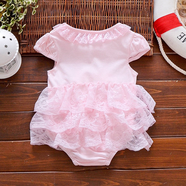 Bowknot Ruffled Layered Lace Bodysuit