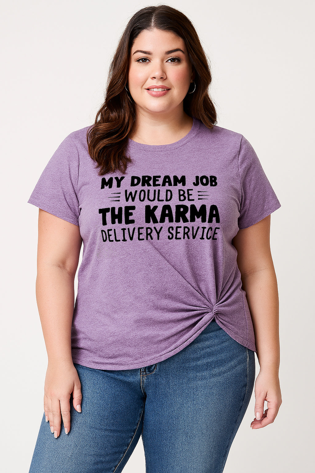 My Dream Job Will Be Print Women Slogan Plus Size T-shirt