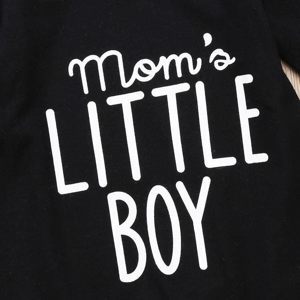 Cool Mom's Little Boy Letter Printed Baby Jumpsuit