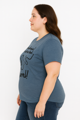 Sometimes I Get Distracted Printed Women Slogan Plus Size T Shirt