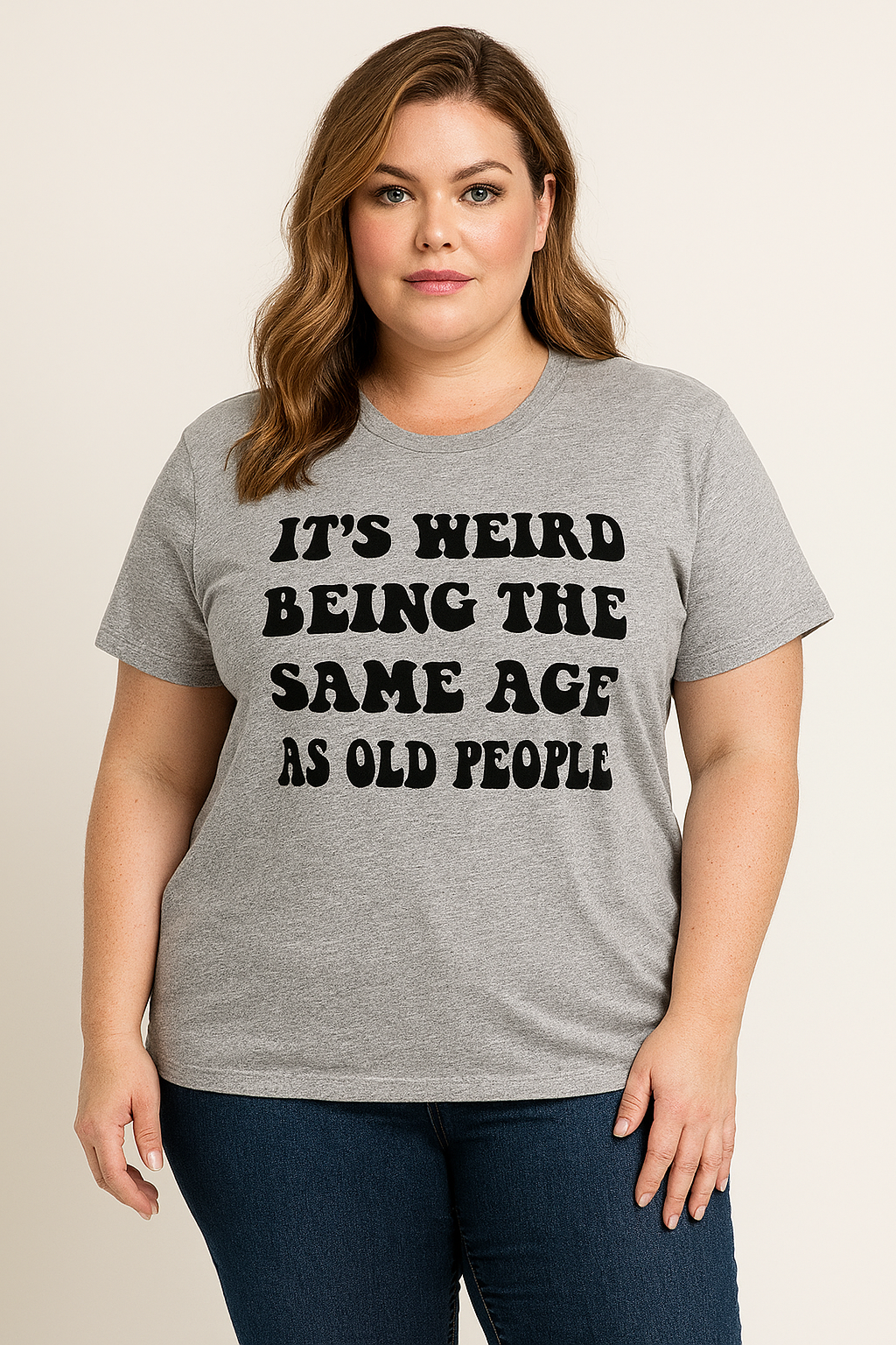 It's Weird Print Women Slogan Plus Size T-shirt