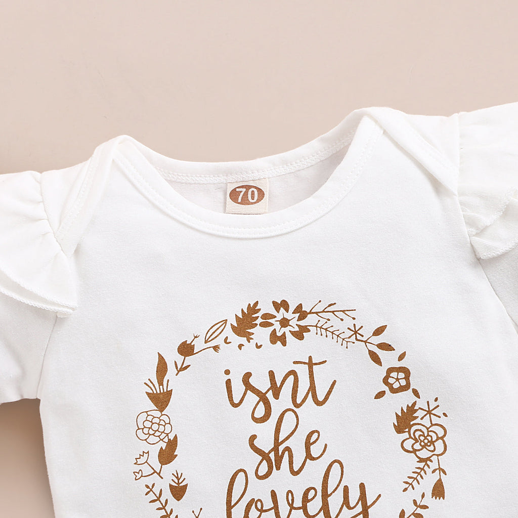 Isn't She Lovely Polka Dots Printed Baby Set
