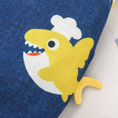 Cute Shark Stripe Print Fake Two Piece Short Sleeve Baby Jumpsuit