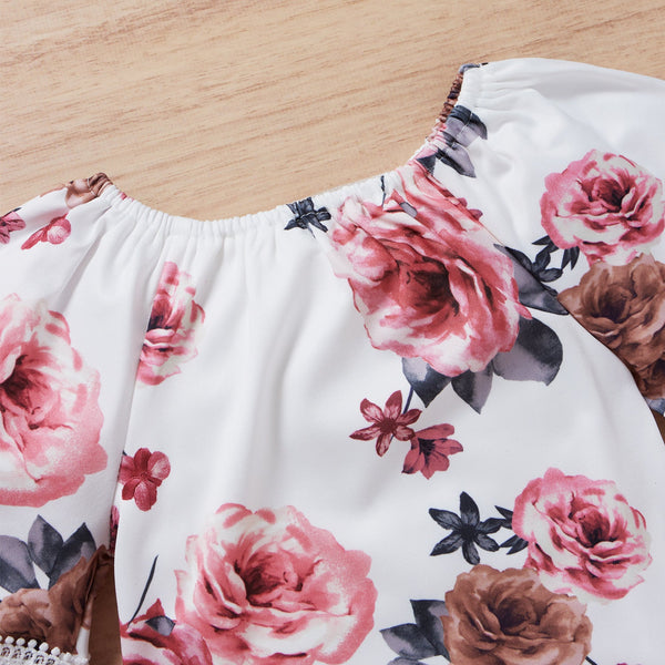 Pretty Floral Printed Baby Romper