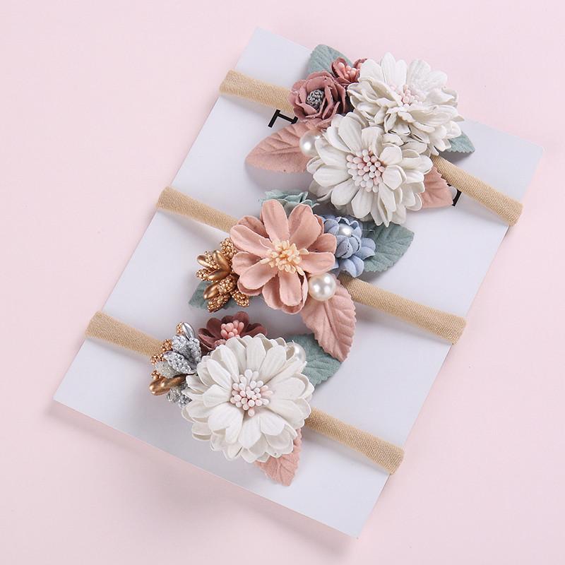 Lovely 3D Floral Printed Baby Headband Imagem principal do produto