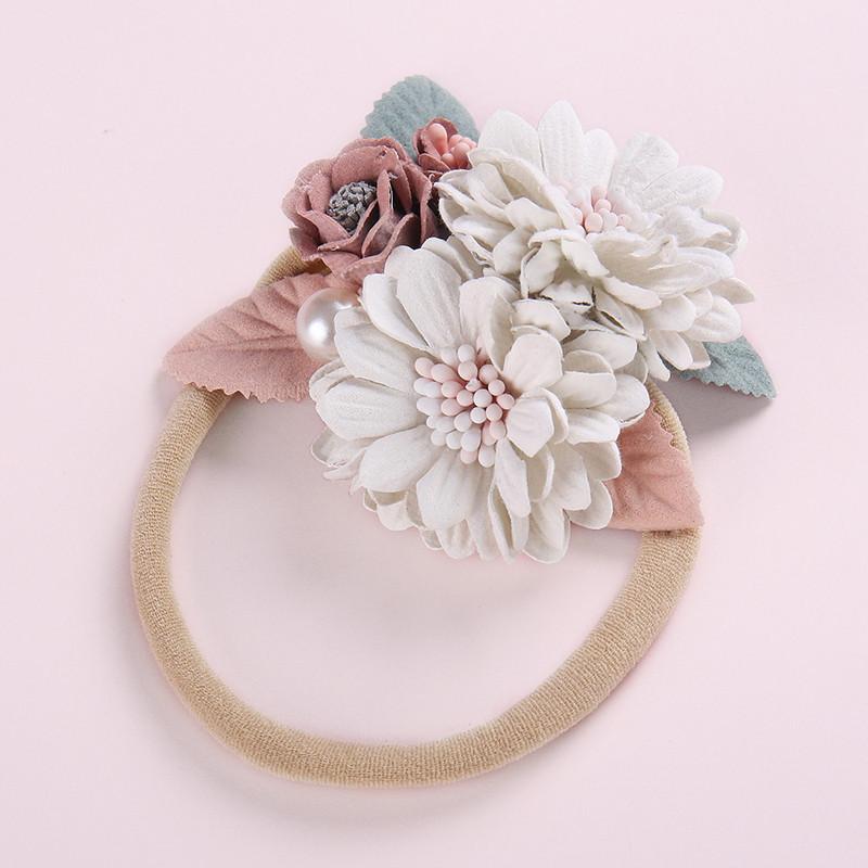 Lovely 3D Floral Printed Baby Headband Imagem secundária do produto