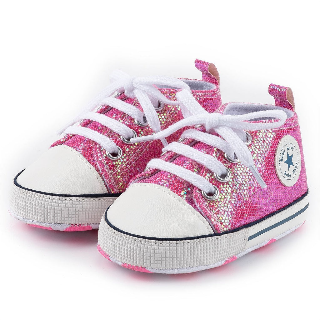 Lovely Allover Sequins Non-Slip Baby Shoes