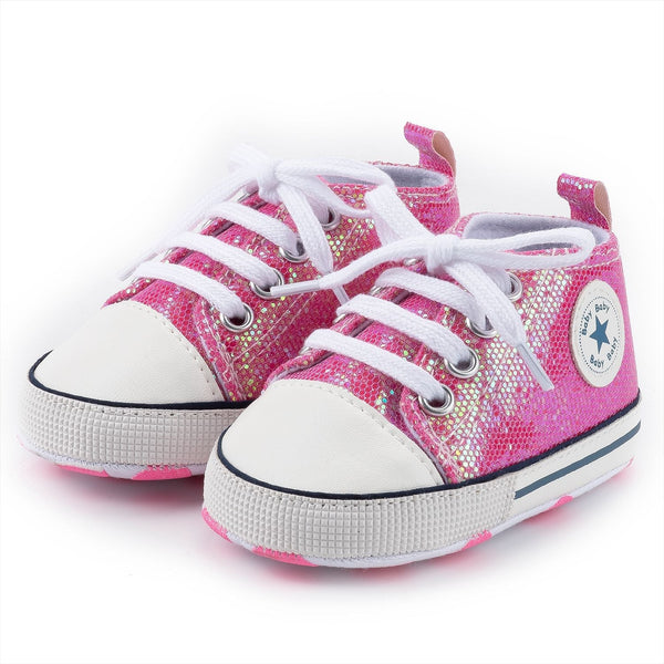 Lovely Allover Sequins Non-Slip Baby Shoes