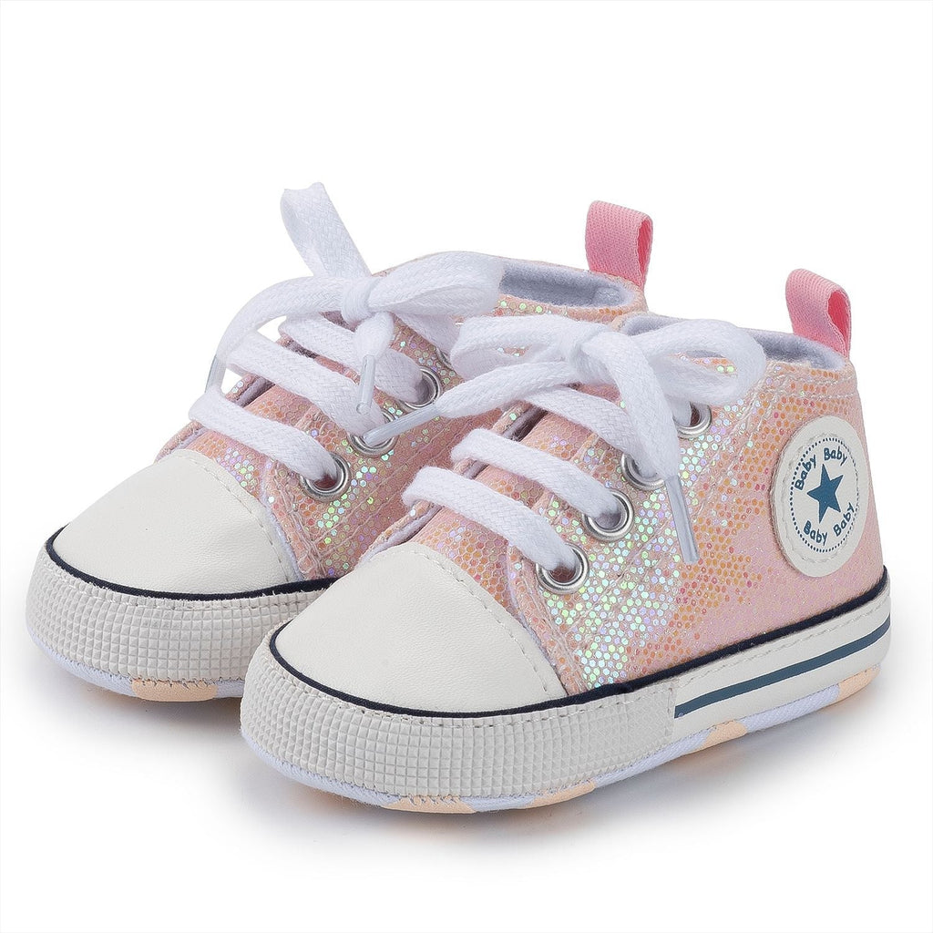 Lovely Allover Sequins Non-Slip Baby Shoes