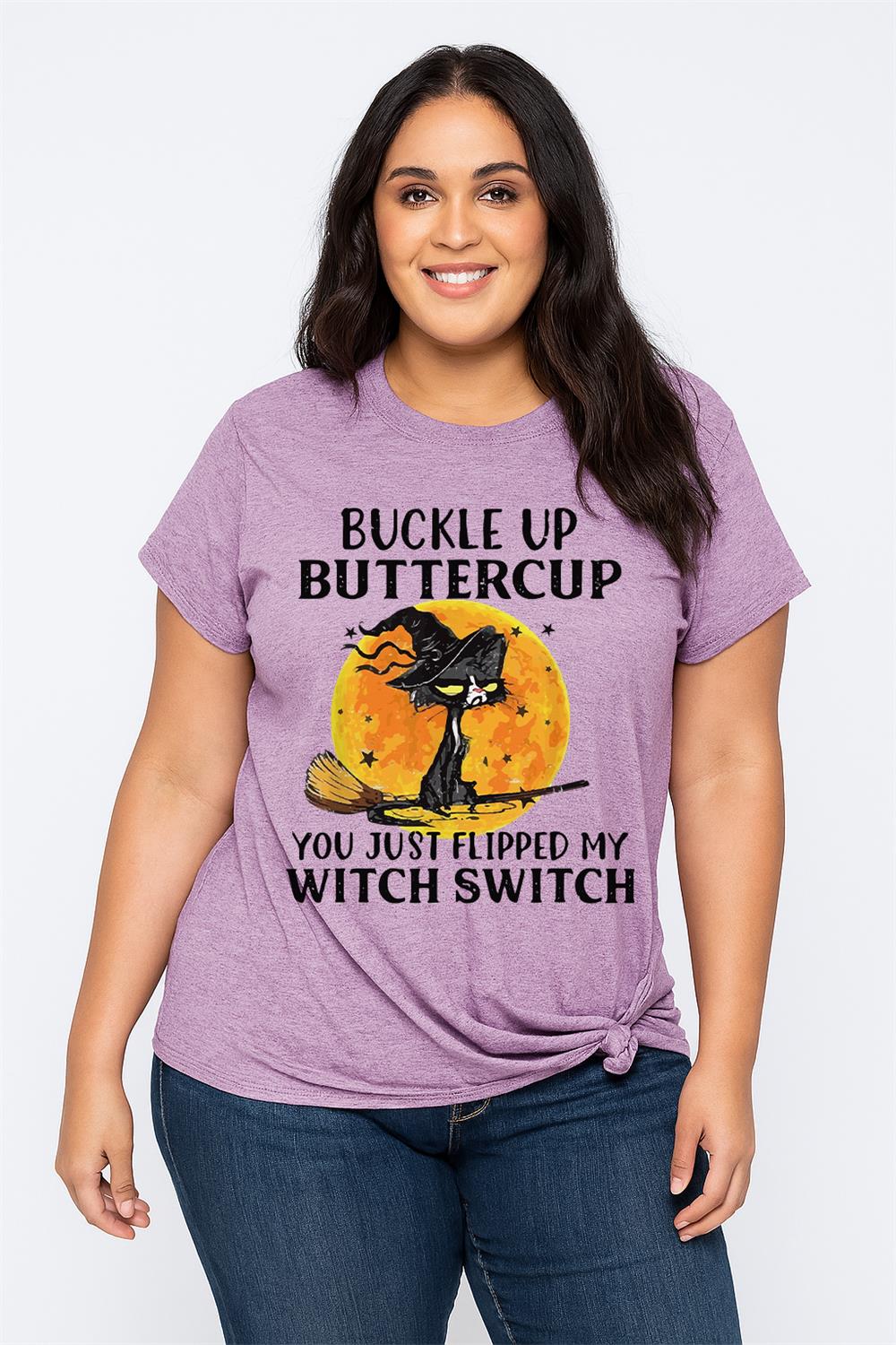 Buckle Up Bettercup Print Women Slogan Plus Size T-shirt