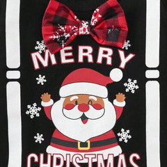 3PCS Dapper My 1st Christmas Letter Santa Plaid Print Baby Boy Set