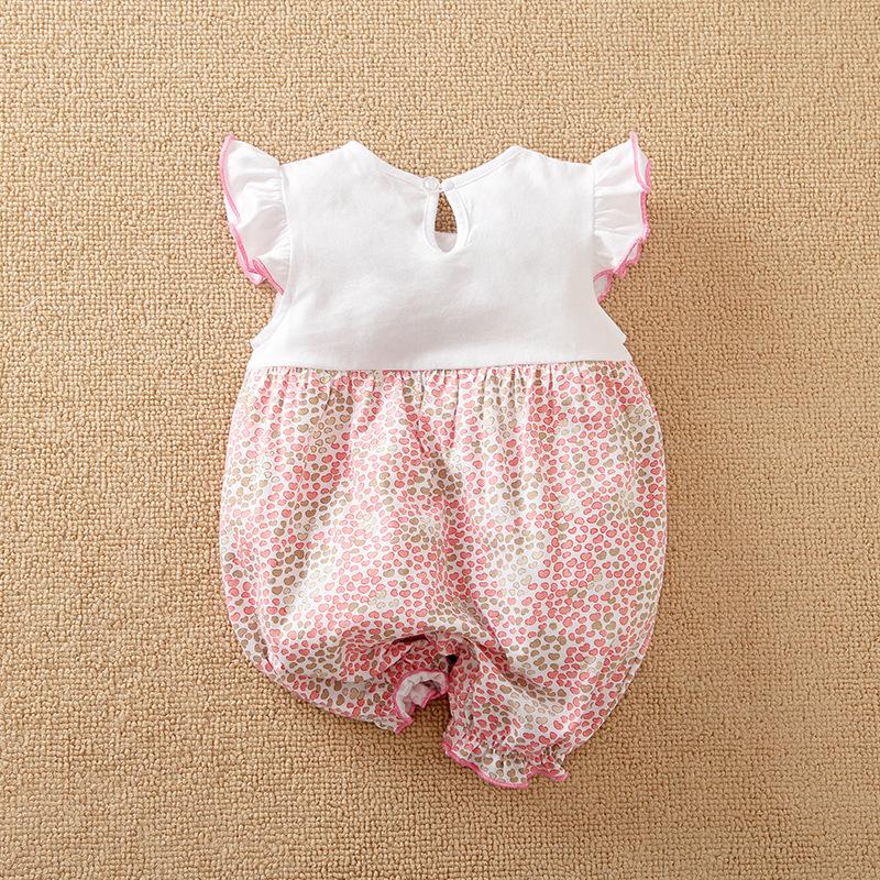 Sweet Cartoon Animal Printed Baby Romper Secondary image