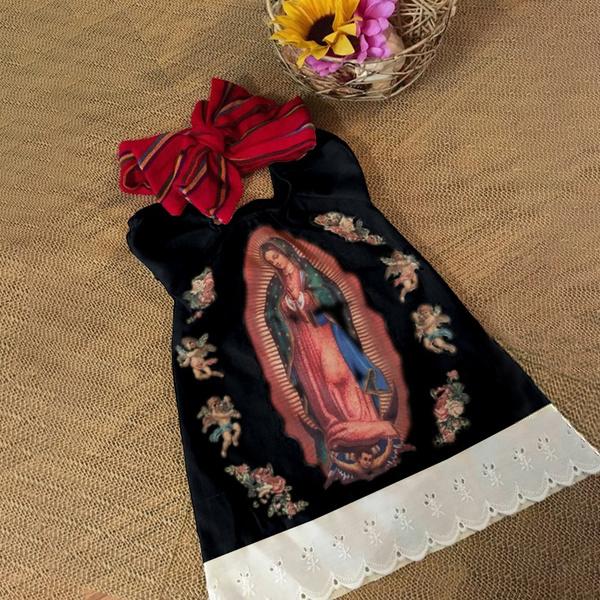 2PCS Cute Virgin Mary Printed Baby Dress Secondary image