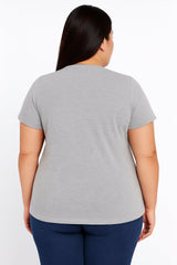 "If We Are In A Don't Laugh Situation Don't Look At Me"Letter Printed Plus Size T-Shirt