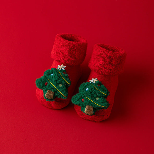 Thick Warm Christmas 3D Figure Decor Baby Socks